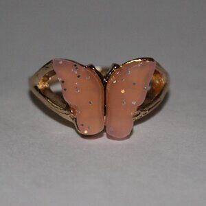 PINK BUTTERFLY RING